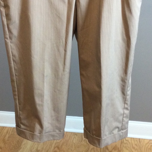 14 Izod tan striped activity Capri pants - Picture 8 of 16
